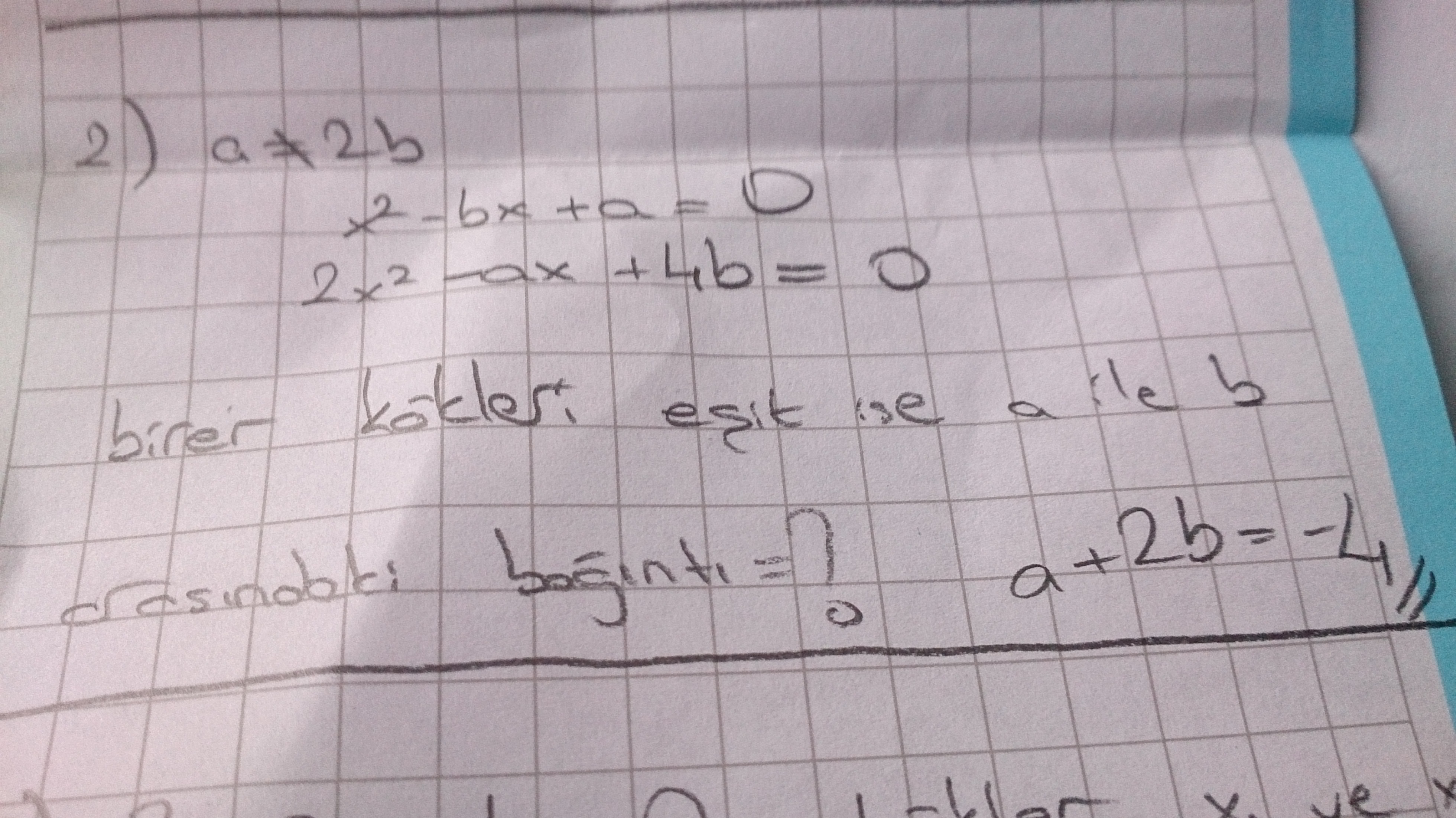 2. derece denklem 
