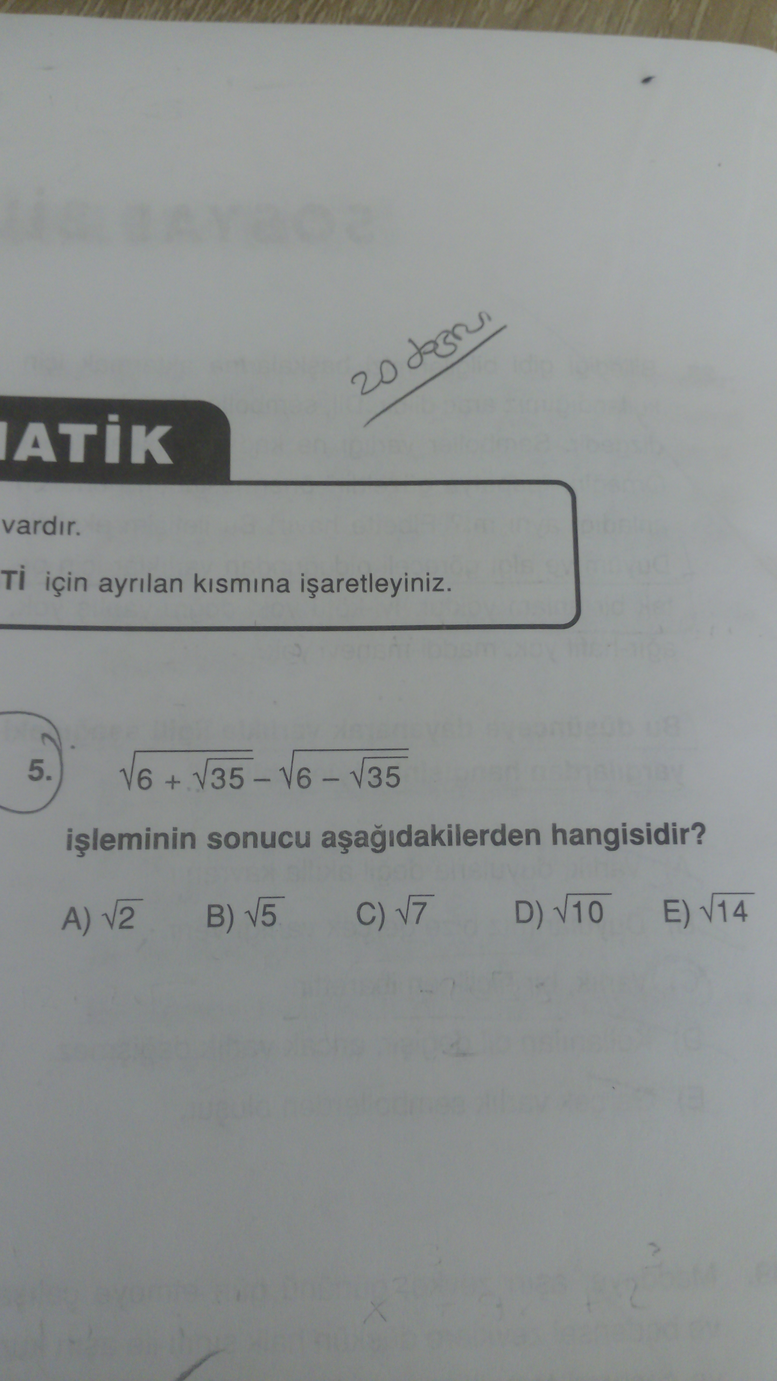 Yeni Soru